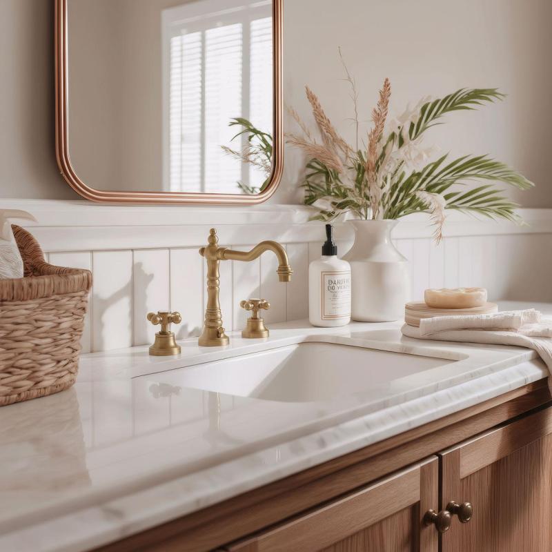 Wastafelkraan 3-gats nostalgisch Brons V2060BR