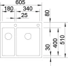 Blanco spoelbak CLARON 340/180 IF/A trekknop 514204