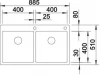 Blanco spoelbak Claron 400/400-IF-A trekknop vlakinbouw RVS 514206