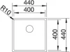 Blanco spoelbak Claron 400-IF vlakinbouw RVS 517212