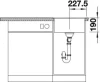 Blanco spoelbak Dalago 45-F vlakinbouw wit 517169