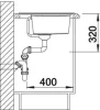 Blanco spoelbak Zenar XL 6 S BL opbouw wit 516953