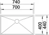 Blanco spoelbak Zerox 700-IF vlakinbouw RVS 517248