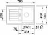 Blanco spoelbak Zia 45 S automatisch opbouw wit 514718