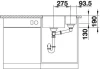 Blanco spoelbak Subline 340/160-F vlakbouw Wit 519805