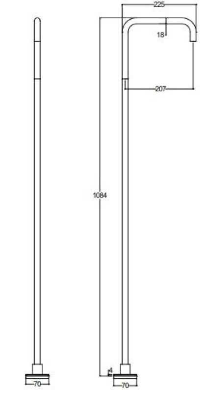 Waterevolution Flow Vrijstaande Wastafelkraan Uitloop Mat Wit T1.676.BR