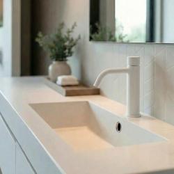 Waterevolution Flow Fonteinkraan zelfsluitend mat wit T110TPBR