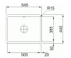 Franke spoelbak Fraceram Kubus KBK110.50 Magnolia onderbouw 1260335880