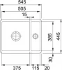 Franke spoelbak Fraceram Kubus KBK160 Magnolia onderbouw 1260335884