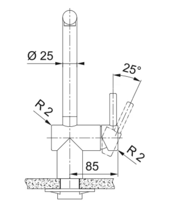 Franke RVS geborstelde Keukenkraan Atlas Neo uittrekbare uitloop inox 115.0521.438