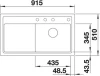 Blanco Zenar 5 S - enkele spoelbak en spoeltafel met draaiknopbediening in antraciet BR - 523934