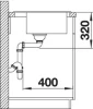 Blanco Zenar 5 S - enkele spoelbak en spoeltafel met draaiknopbediening in antraciet BR - 523934