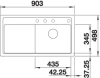 Blanco Zenar 5 S-F - enkele spoelbak en spoeltafel met draaiknopbediening in antraciet - BR - 523873