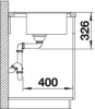 Blanco Zenar 5 S-F - enkele spoelbak en spoeltafel met draaiknopbediening in antraciet - BR - 523873