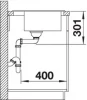 Blanco Zenar XL 6 S compact - enkele spoelbak en spoeltafel met draaiknopbediening in antraciet - BR - 523774