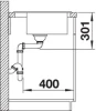 Blanco Zenar XL 6 S compact - enkele spoelbak en spoeltafel met draaiknopbediening in antraciet - BR - 523774