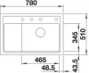 Blanco Zenar XL 6 S compact - enkele spoelbak en spoeltafel met draaiknopbediening in antraciet - BR - 523774