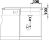 Blanco Zenar XL 6 S StreamerPlus - enkele spoelbak en spoeltafel met draaiknopbediening in antraciet - 524052