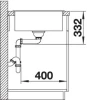 Blanco Zia 45 S Compact - enkele spoelbak met spoeltafel in antraciet - 524721