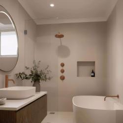 Waterevolution Flow inbouw douchethermostaat met 2 stopkranen PVD geborsteld koper