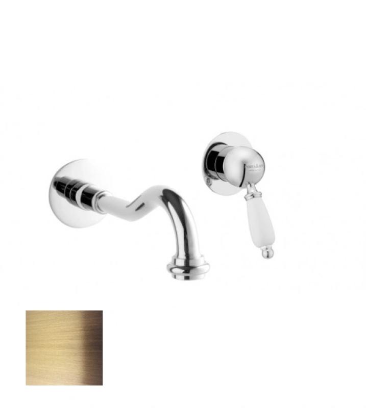 PB nostalgische inbouw wastafelmengkraan Vintage uitloop 21cm Brons