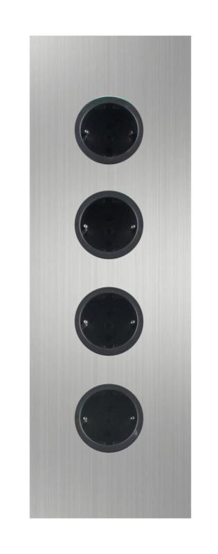 Indux Corner Еnergiezuil met 4 Stopcontacten Randaarde RVS 1208953218