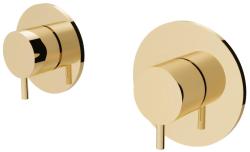Waterevolution Flow inbouw douchethermostaat met 1 omstelkraan light gold 1208954644