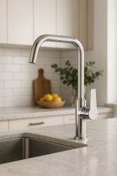 Aquadesign Paris eenhendel keukenmengkraan chroom