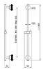 SB Rubinetterie Universale glijstang 90cm met watertoevoer mat wit 1208955230 (kloon)