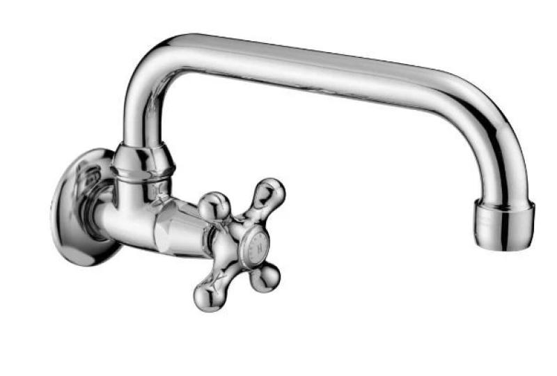 PB klassieke muur fonteinkraan met sterknop koud water en draaibare uitloop brons 1208956897