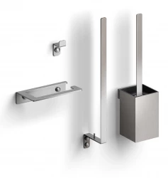 Clou Fold toilet accessoireset rvs geborsteld