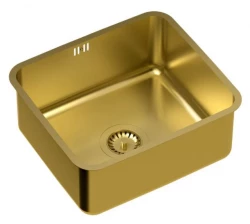 Aquadesign Oxford gouden PVD RVS spoelbak 40x35cm onderbouw 1208957203