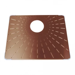 CARESSI CABR50CO Bodemrooster R-serie Copper bodemrek PVD koperen gootsteen rek 49x39cm 1208957258