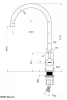 Lorreine Pro Round Gun Metal keukenkraan met ronde en draaibare uitloop 1208957313