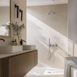 Waterevolution Flow inbouw doucheset chroom met thermostaat regendouche en handdouche 1208957343