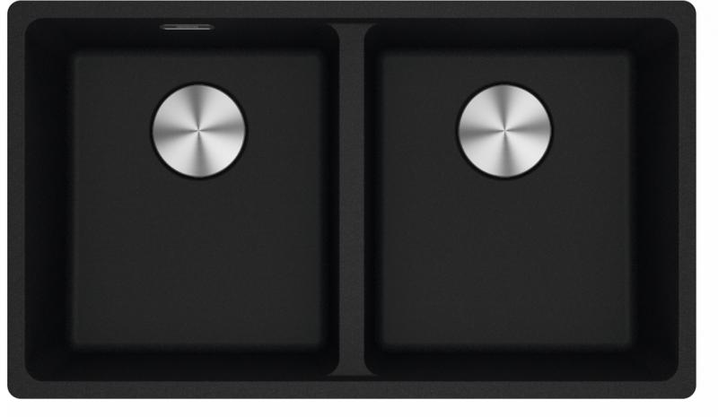 Franke Maris MRG 120-35-35 Fragranite onyx dubbele spoelbak onderbouw