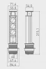 Indux Up & Down small verzinkbare penaarde zwarte stopcontact in werkblad met 3 stopcontacten en 2 x USB 1208957418