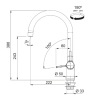 Franke Maris boiler 3-1met Twist kokend water kraan chroom met waterhub mengset inclusief filter 1208957940