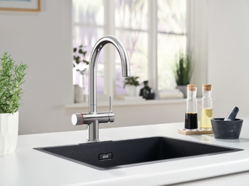 Franke Maris water hub 4L boiler 3-1 met Twist mechanische kokend water kraan chroom met waterhub mengset 1208957940