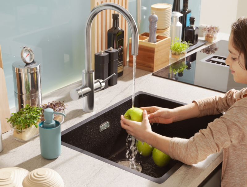 Franke Maris water hub 4L boiler 3-1 met Touch electronische kokend water kraan RVS met waterhub bypass 1208957944