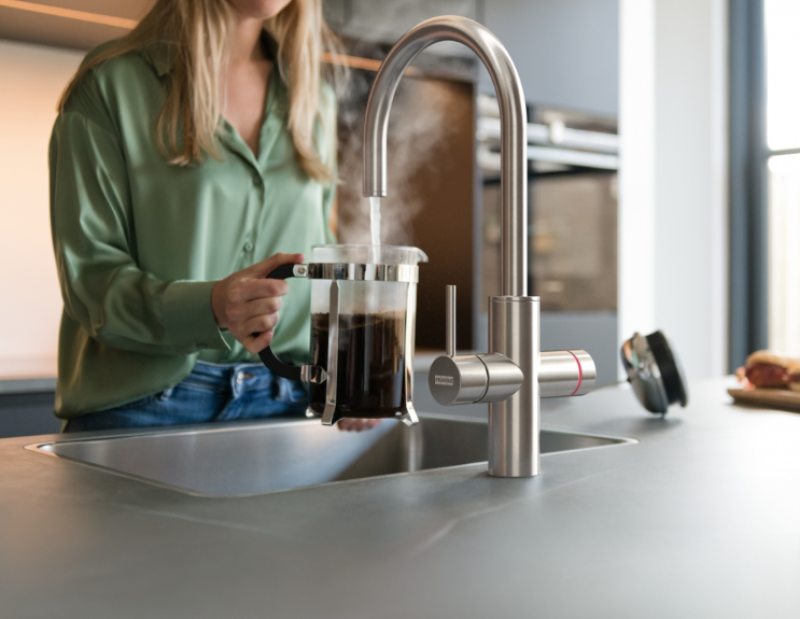 Franke Maris water hub 4L boiler 3-1 met Touch electronische kokend water kraan RVS met waterhub bypass 1208957944