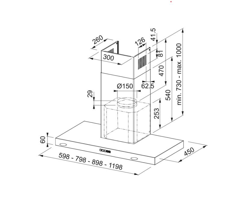 Franke Mythos Tale wandmodel RVS afzuigkap 90cm 325.0597.294