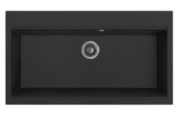Aquadesign Natura grote granieten opbouw spoelbak zwart 90x50cm 1208958280