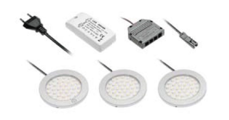 Decor cucina Keukenverlichingset met 3 spots met schakelaar verlichting warm wit 1208963267