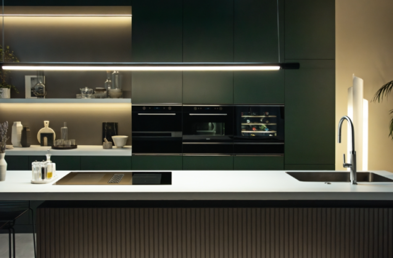 Franke Mythos Masterpiece Keukenkraan met J uitloop uittrekbare sproeikop volledig RVS 115.0711.554