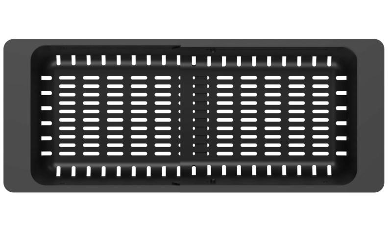 Quadri zwart verstelbare restenbakje 320/460 x 185mm voor  spoelbakken 1208967541