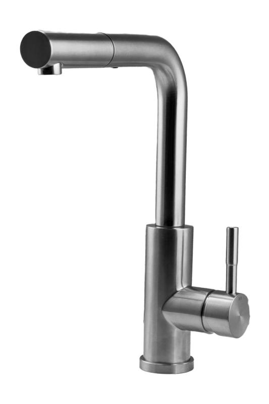 Pure.Sink Elite Steel Spark-S keukenkraan RVS met uittrekbare uitloop en sproeistand PS8041-02