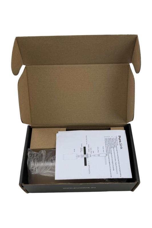 Pure.Sink Elite Steel Shine inbouw Zeepdispenser Mat Zwart van boven navulbaar PS9010-10