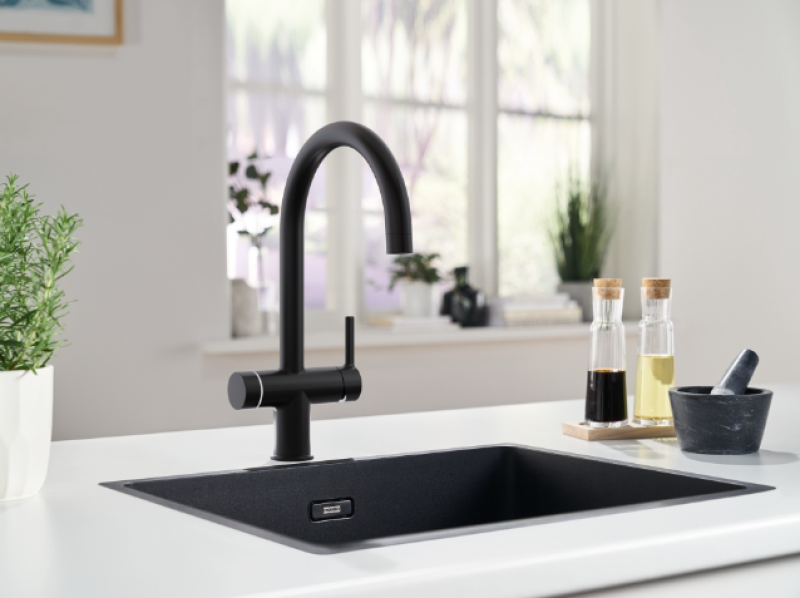 Franke Maris water hub 7L boiler 3-1 met Touch electronische kokend water kraan mat zwart met waterhub bypass 1208967856