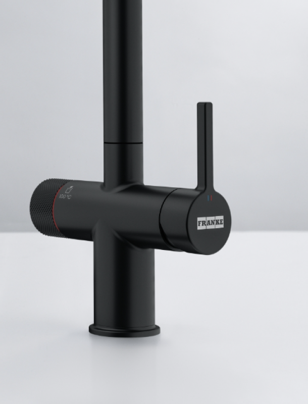 Franke Maris water hub 4L boiler 3-1 met Twist mechanische kokend water kraan mat zwart 160.0705.411
